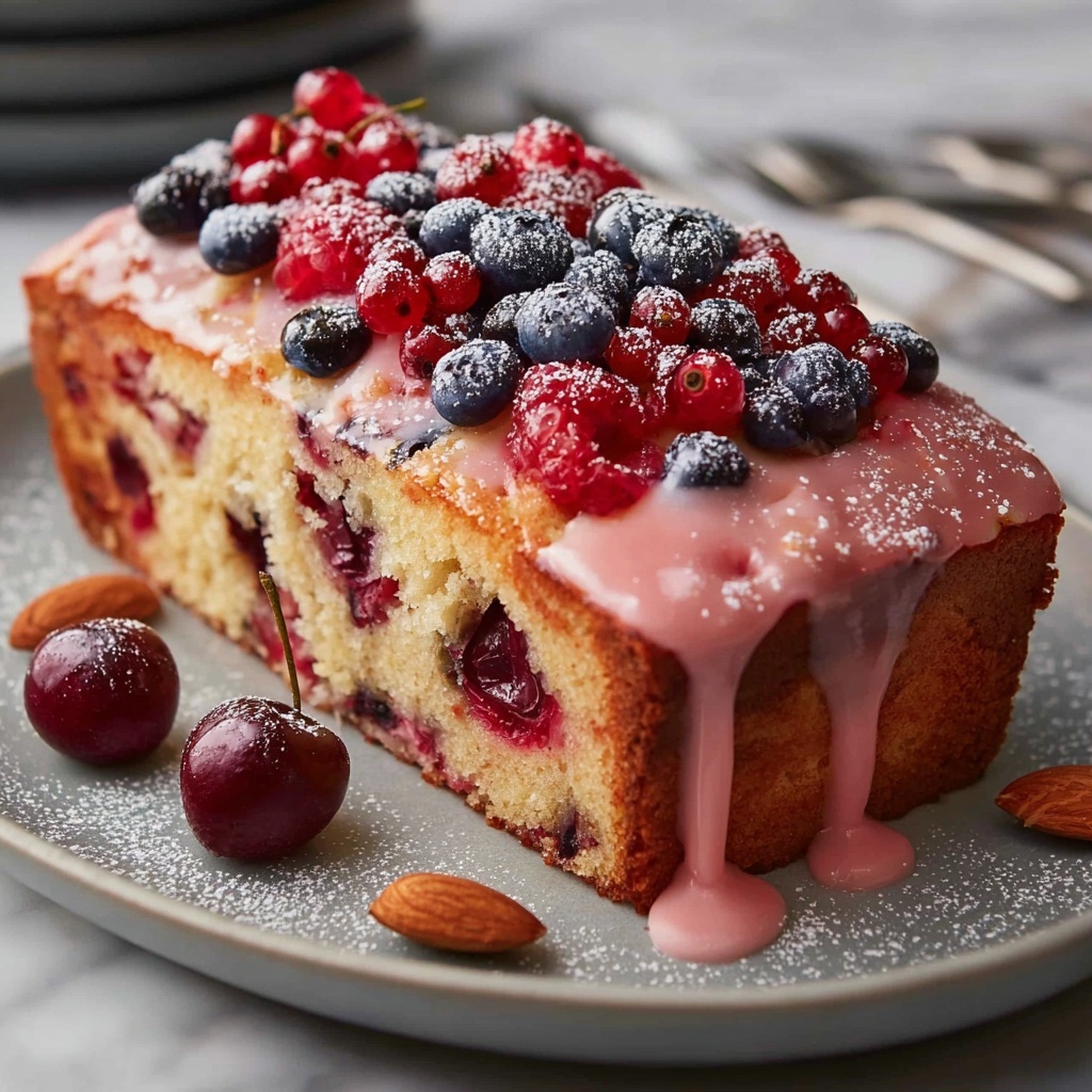 Bakewell Loaf Cake Recipe - Recipe Image