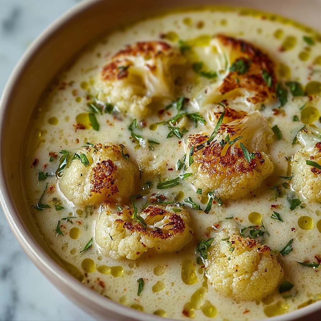 Mediterranean-Style Cauliflower Soup Recipe - Recipe Image
