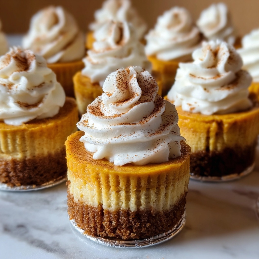 No-Bake Mini Pumpkin Cheesecakes Recipe - Recipe Image