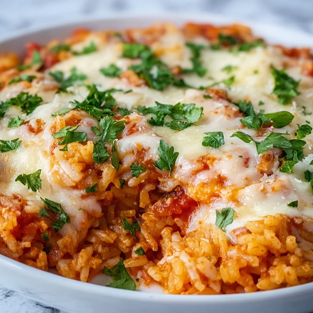 Vegetarian Pizza Casserole with White Beans and Rice Recipe - Recipe Image