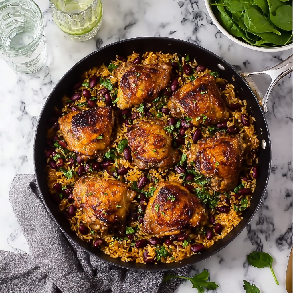 One Pot Jerk Chicken and Rice Recipe - Recipe Image
