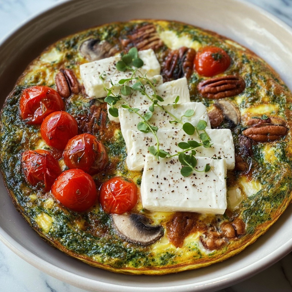 Goat's Cheese & Pesto Omelette Lunch Bowl Recipe - Recipe Image