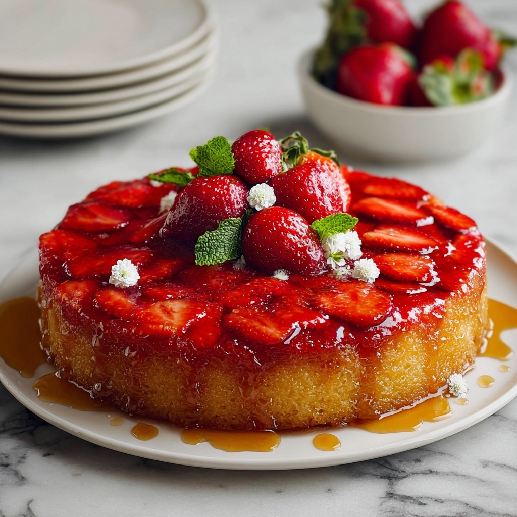 Strawberry Upside Down Cake Recipe - Recipe Image