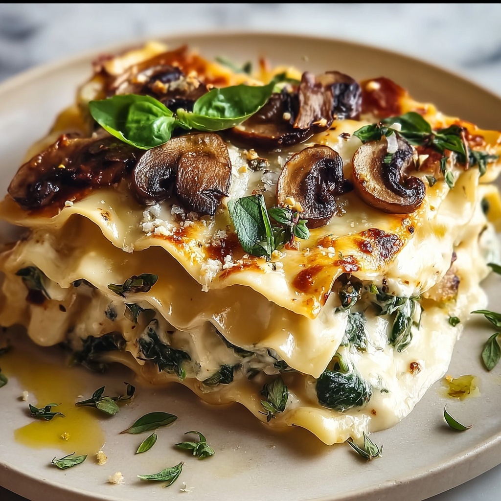 Mushroom and Spinach Lasagna Recipe - Recipe Image