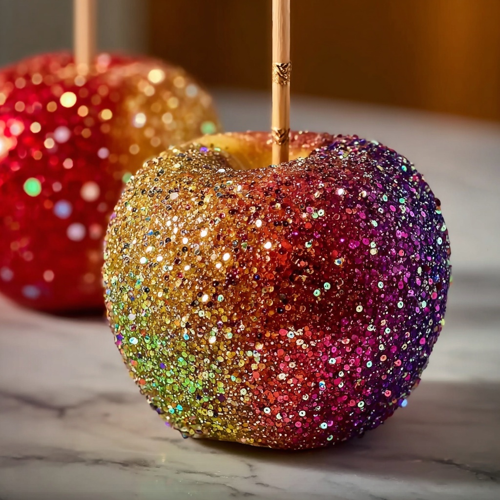 Colorful Sparkle Candy Apple Recipe - Recipe Image