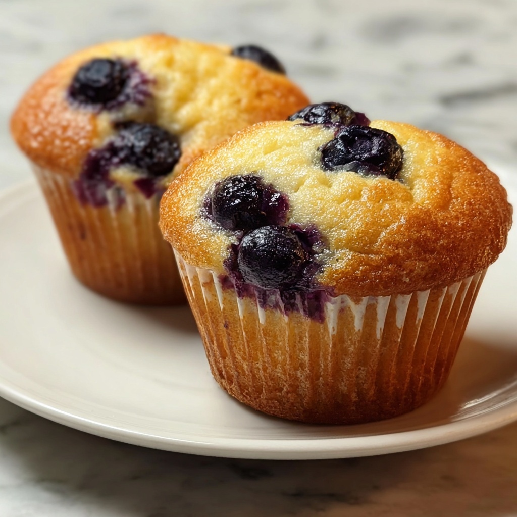 Keto Low-Carb Almond Flour Yogurt Blueberry Muffins Recipe - Recipe Image
