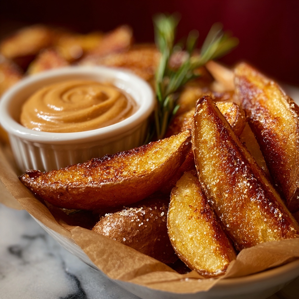 Air Fried Apple Wedges with Caramel Whipped Cream Dipping Sauce Recipe - Recipe Image