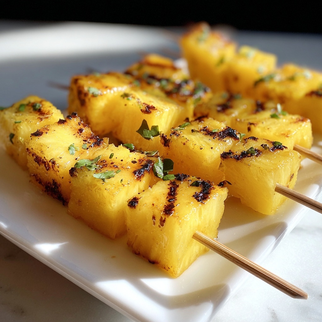Grilled Pineapple Skewers with Honey, Lime, and Cinnamon Recipe - Recipe Image