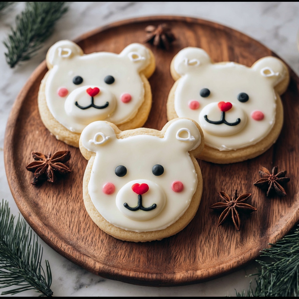 Buttercream Polar Bear Cookies Recipe - Recipe Image