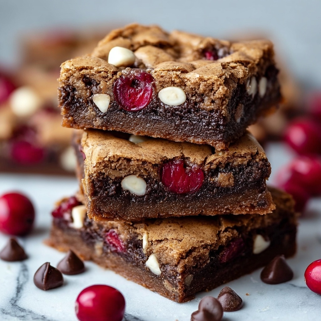 Cherry Chocolate Chip Blondies Recipe - Recipe Image