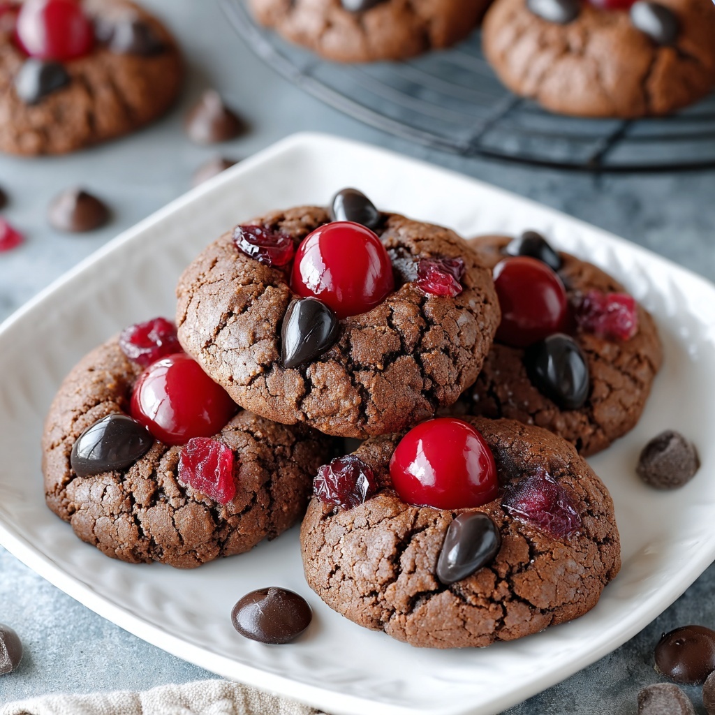 Chocolate and Cherry Lovers Cookies Recipe - Recipe Image