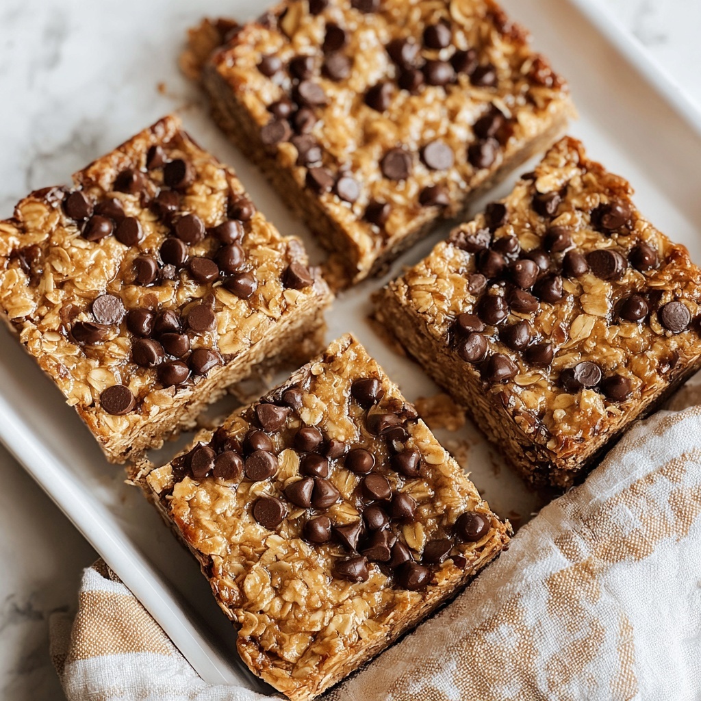 Chocolate Chip Peanut Butter Granola Cookie Bars Recipe - Recipe Image
