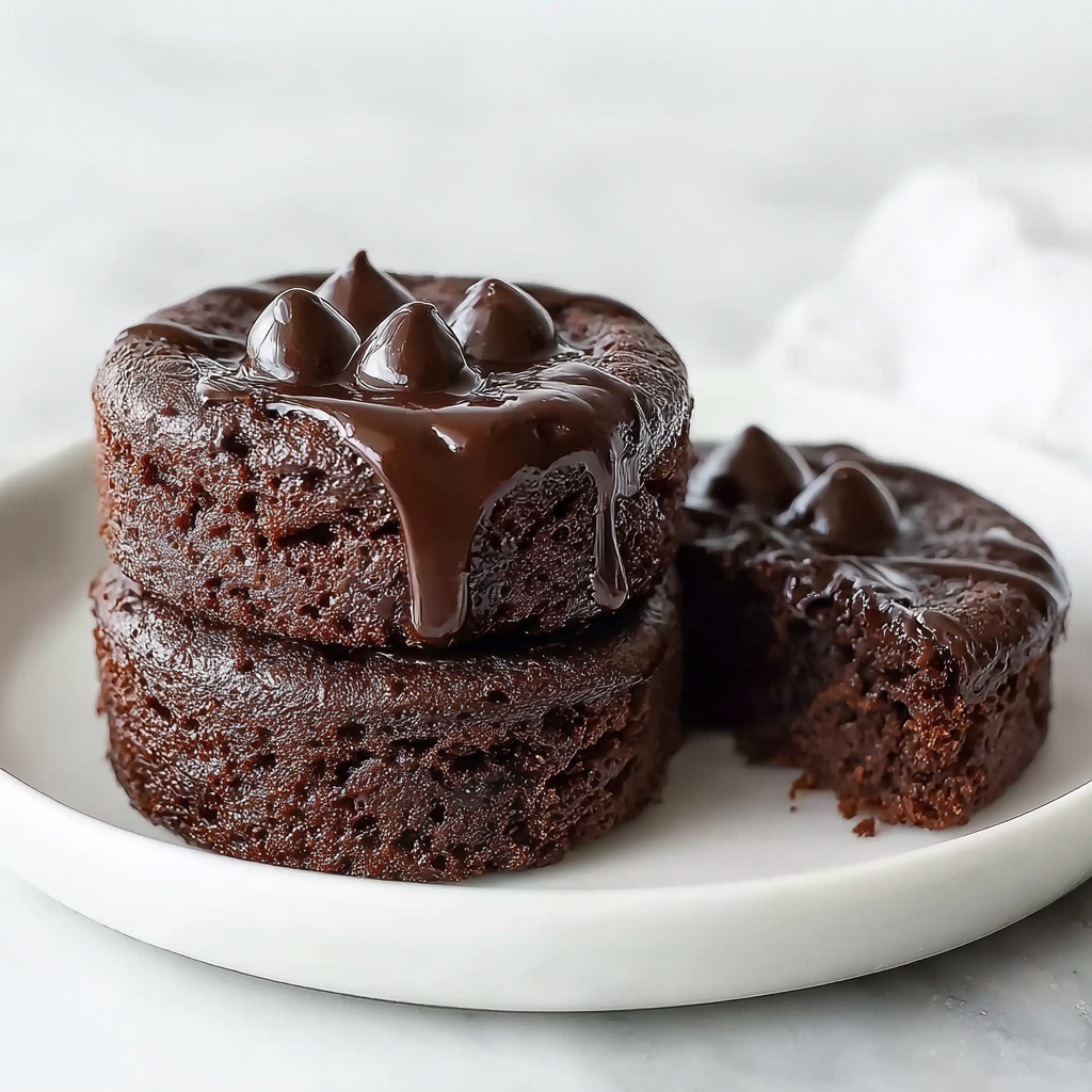 Mini Chocolate Fudge Cakes with Fresh Berries and Whipped Cream Recipe - Recipe Image