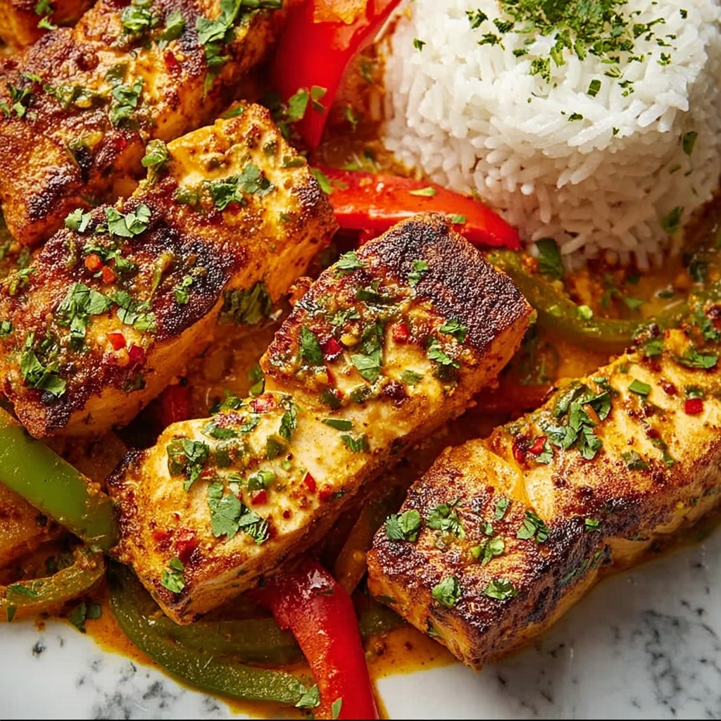 Caribbean-Style Coconut Curry Salmon Recipe - Recipe Image