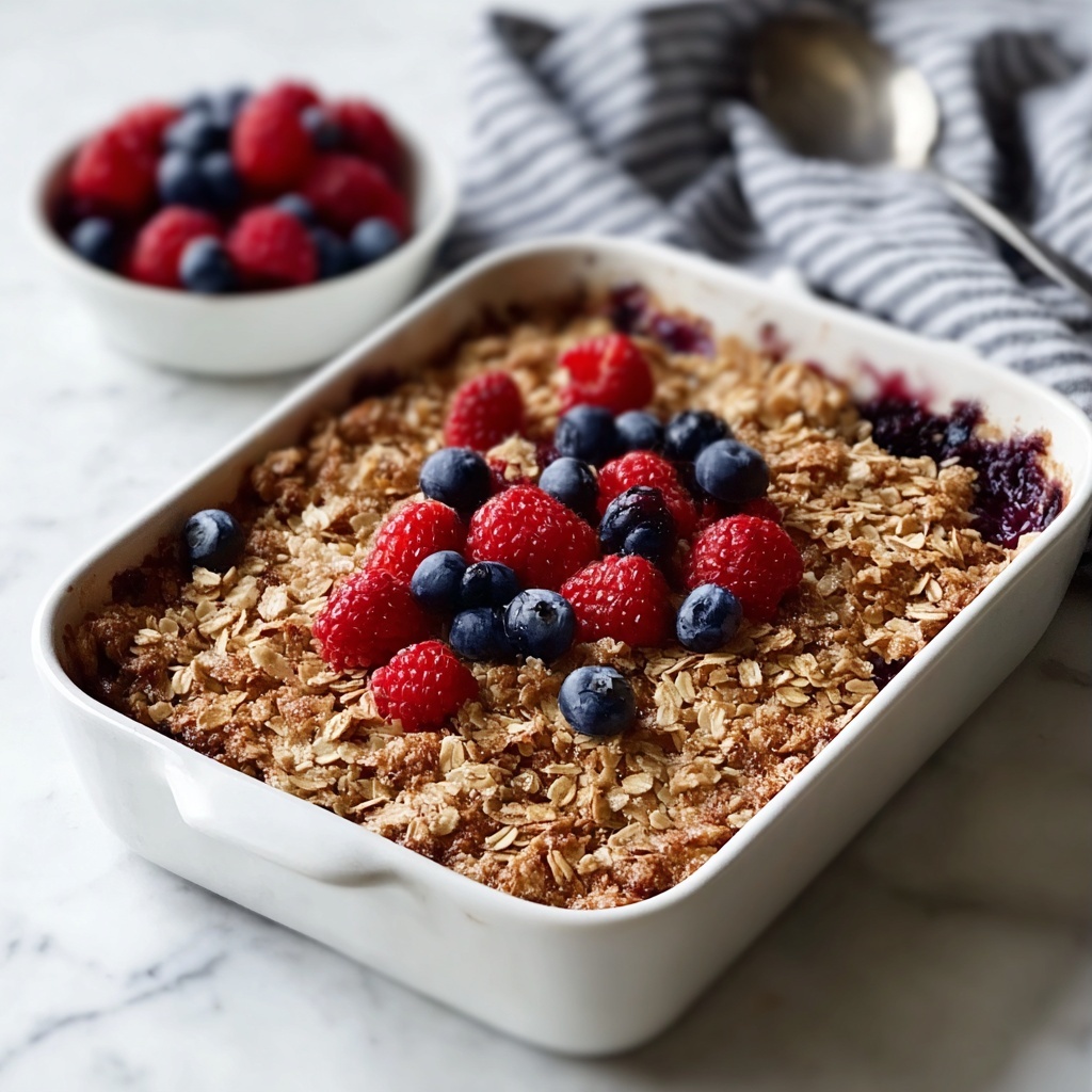 Healthy Baked Oatmeal with Fruit and Nuts Recipe - Recipe Image