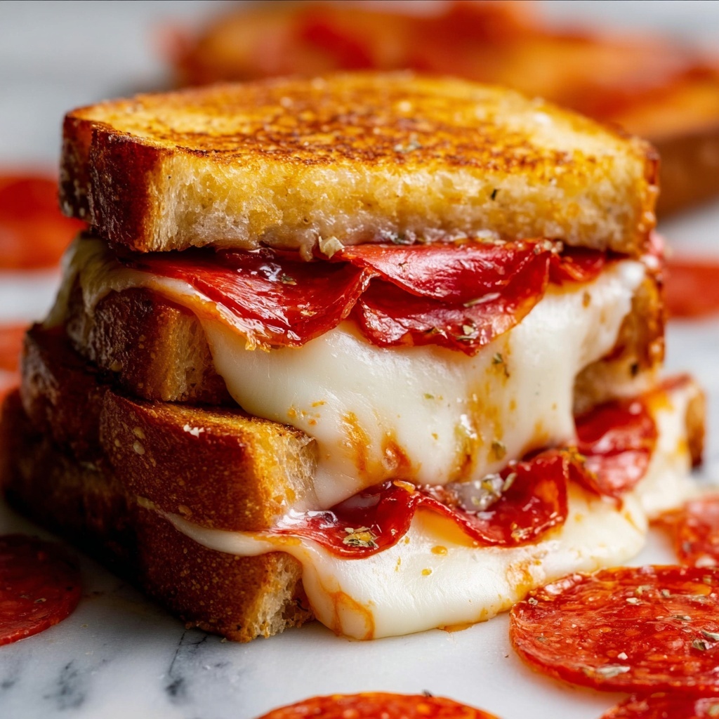Pepperoni Pizza Grilled Cheese Recipe - Recipe Image