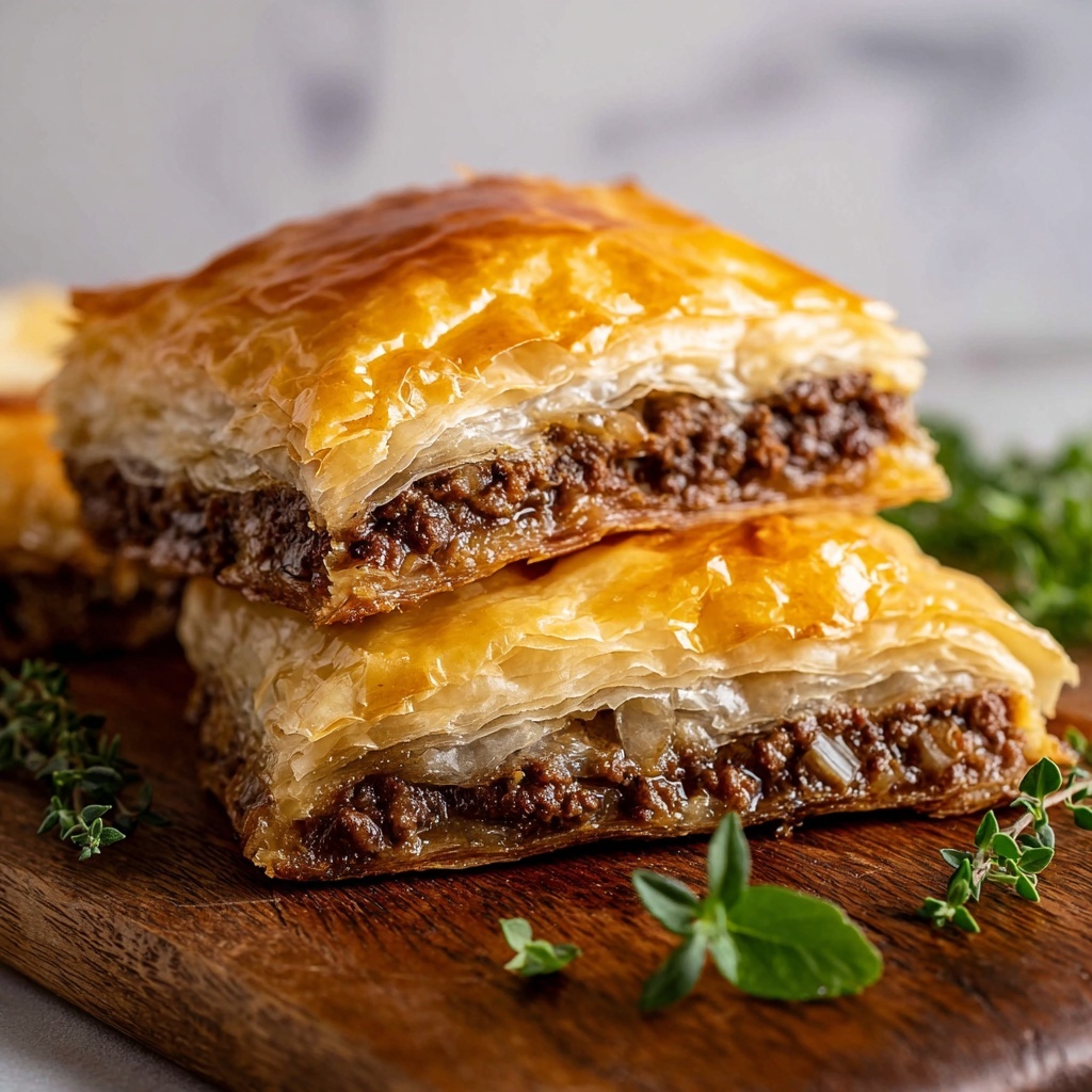 Greek Phyllo Meat Pie (Kimadopita) Recipe - Recipe Image