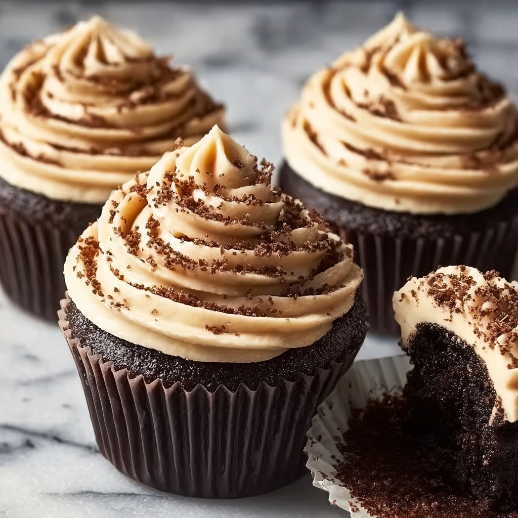 Chocolate Coffee Cream Cupcakes Recipe - Recipe Image
