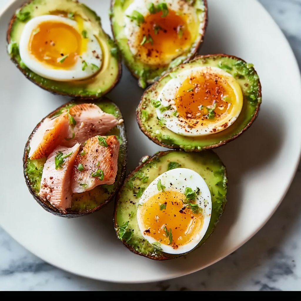 Baked Avocado Eggs with Turkey Slices Recipe - Recipe Image