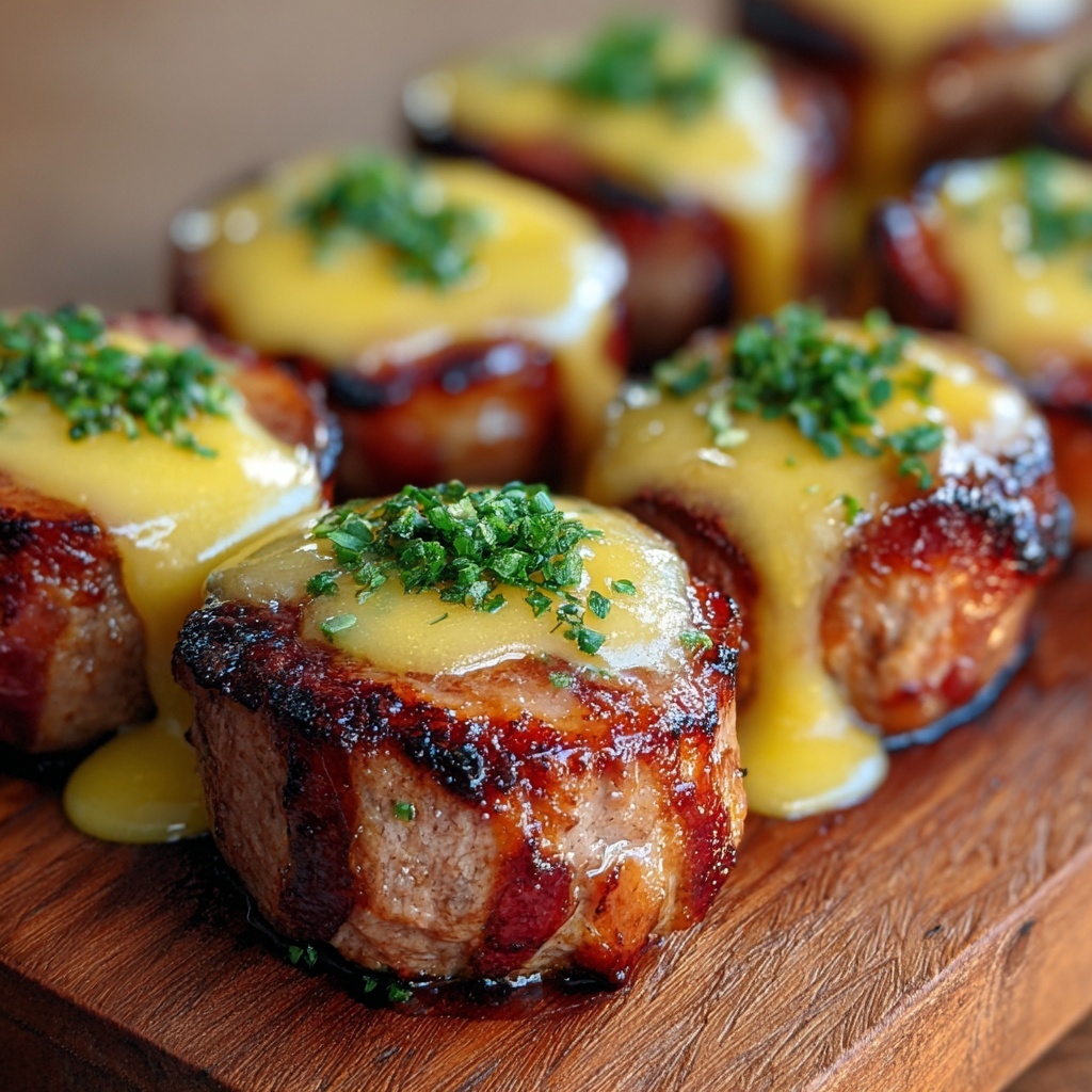 Kilted Sausage Bites — Cheesy Party Sausage Recipe - Recipe Image