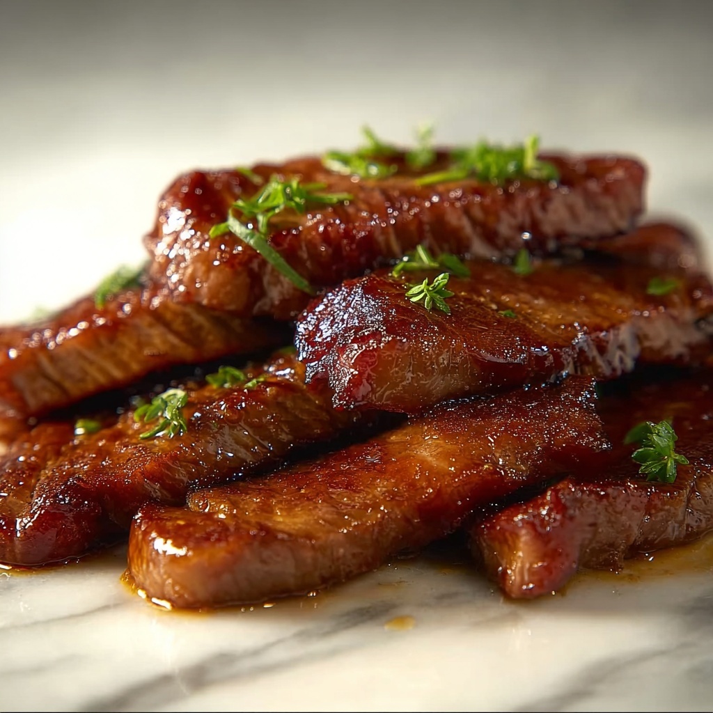 Grill Pan Honey Glazed Steak Strips Recipe - Recipe Image