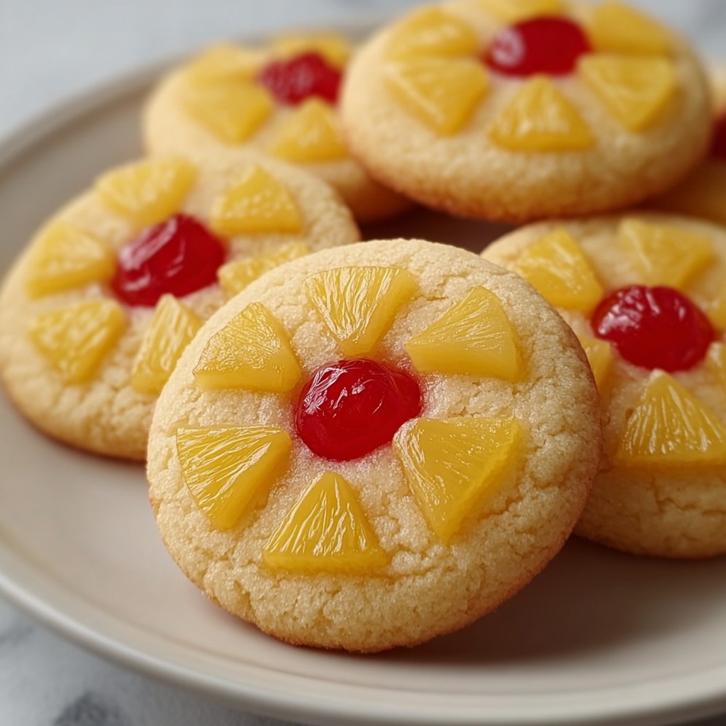 Pineapple Upside Down Sugar Cookies Recipe - Recipe Image