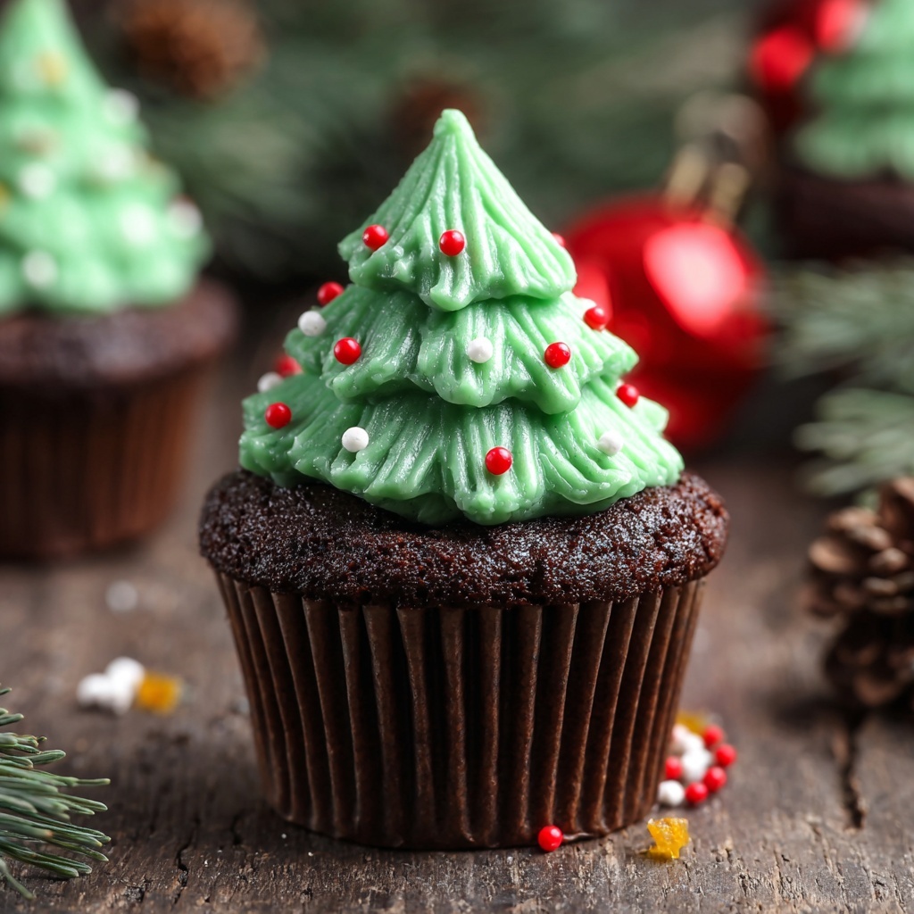 Christmas Tree Brownie Cups Recipe - Recipe Image