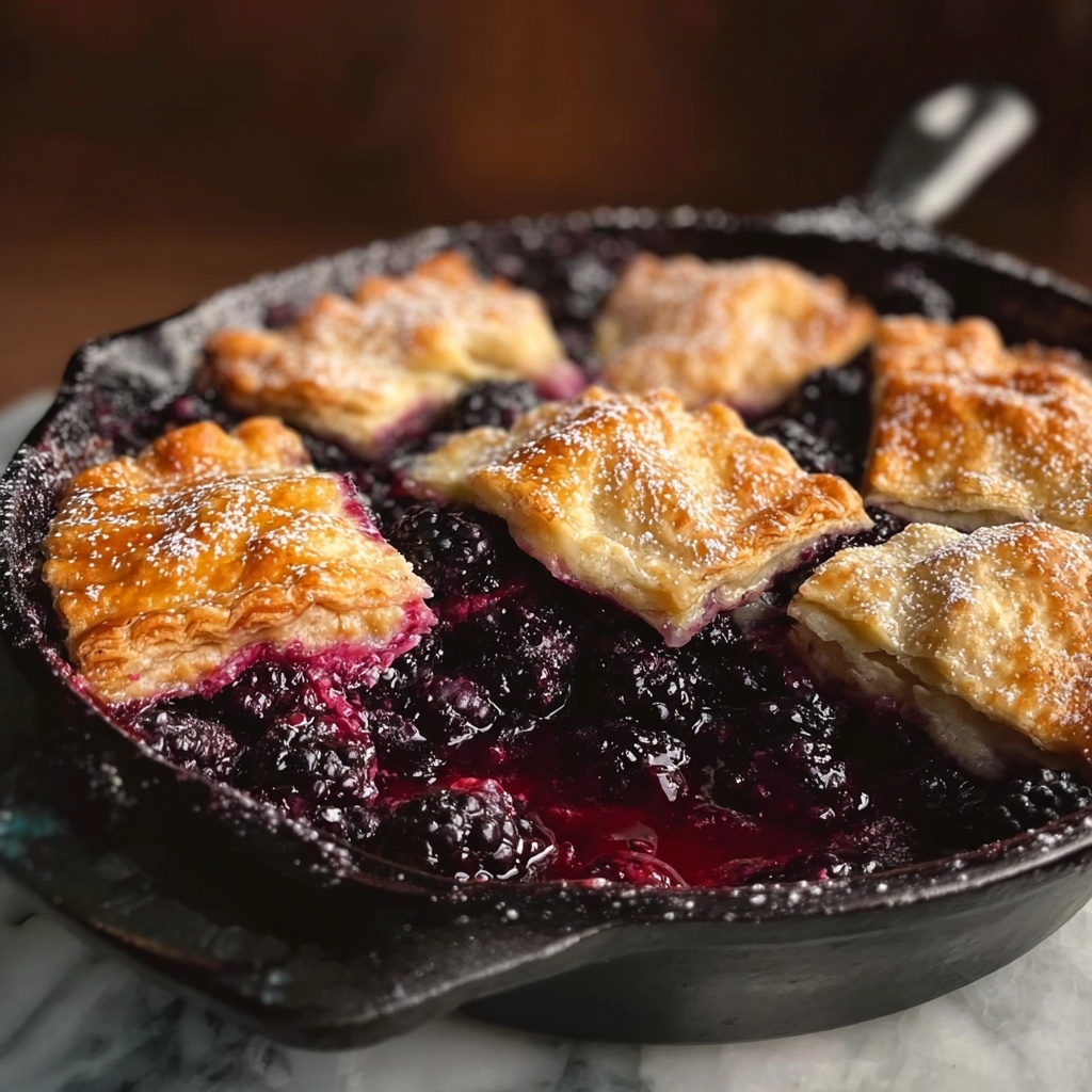 Easy Skillet Blackberry Cobbler Recipe - Recipe Image
