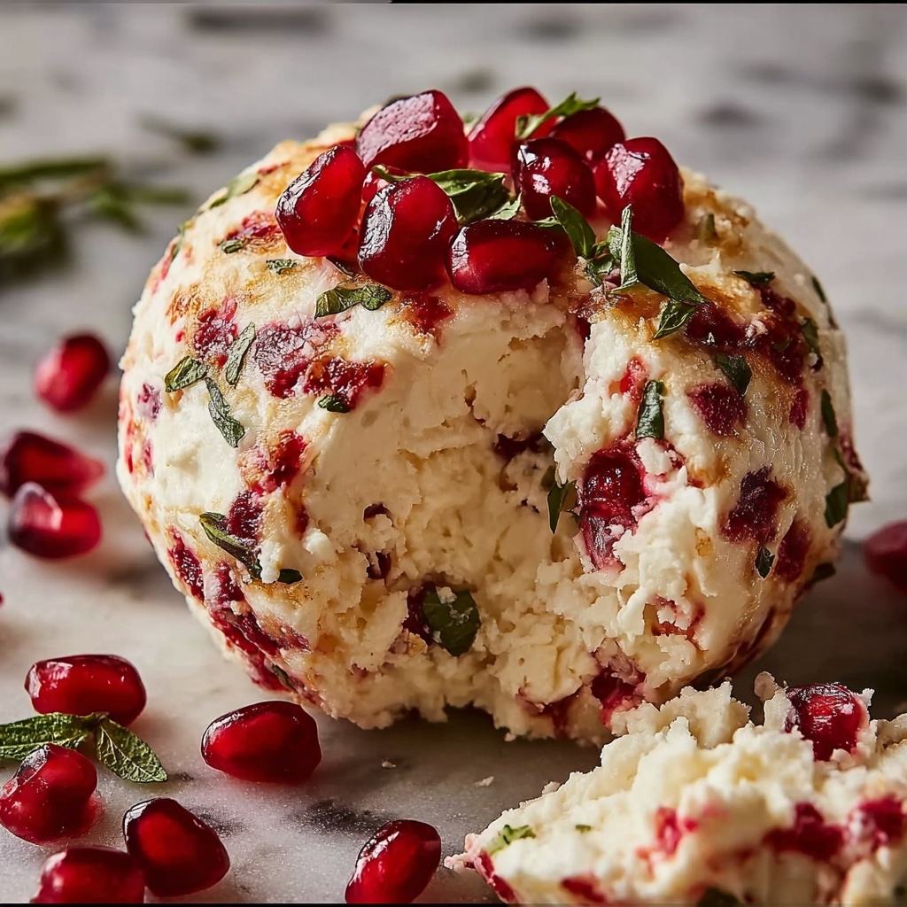 Pomegranate White Cheddar Cheese Ball Recipe - Recipe Image