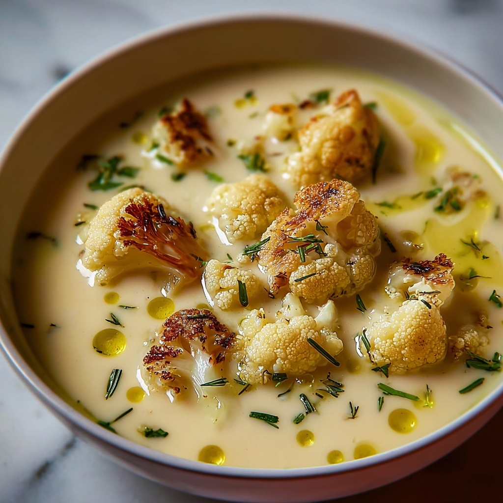 Mediterranean-Style Cauliflower Soup Recipe - Recipe Image