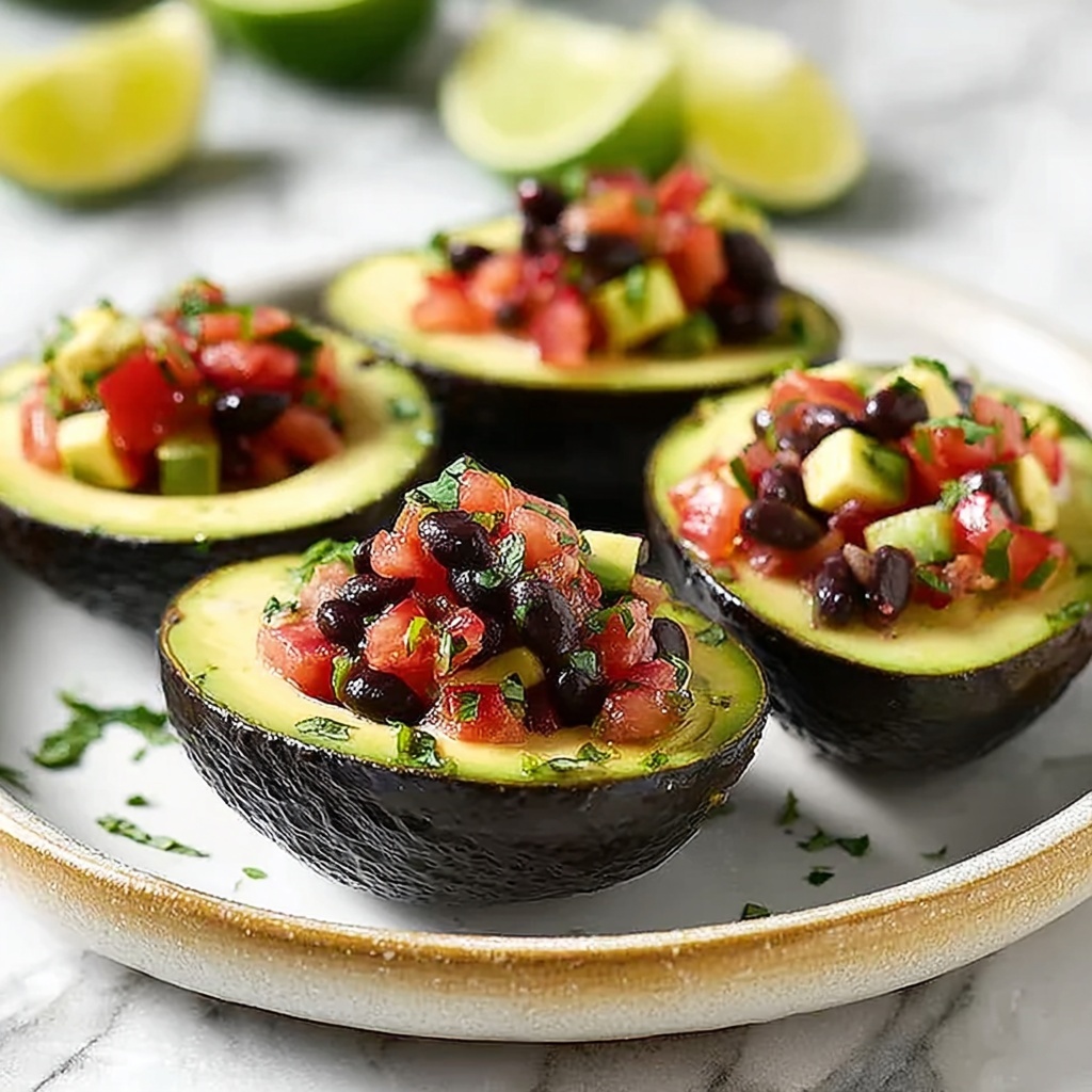 Cowboy Caviar Stuffed Avocados Recipe - Recipe Image